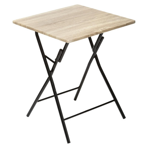 3S. x Home - Table Pliante 60 x 60 cm Bois - Table Extensible Design