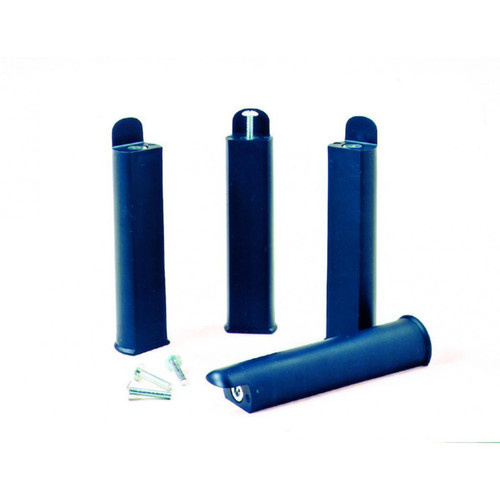3S. x Home - Lot de 4 Pieds de Lit PVC H22cm Bleu - Literie