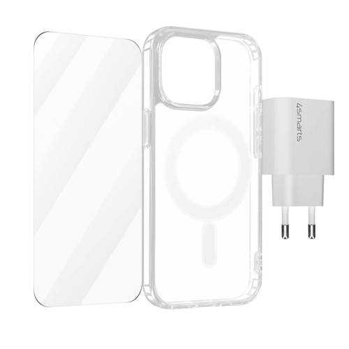 4Smarts - Pack 3-en-1 iPhone 15 Pro Max, 4smarts 4Smarts  - Coque, étui smartphone Polycarbonate