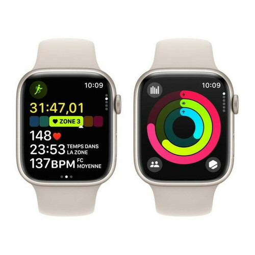 Apple Watch Apple AWS-9-GPS-CELLULAR-45-ALU-SPORT-STELLAIRE-M-L