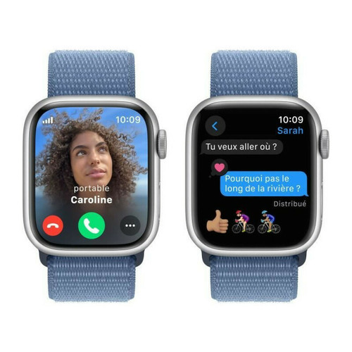 Apple Watch Apple Watch Series 9 GPS + Cellular, boîtier en aluminium minuit de 45 mm, boucle Sport minuit