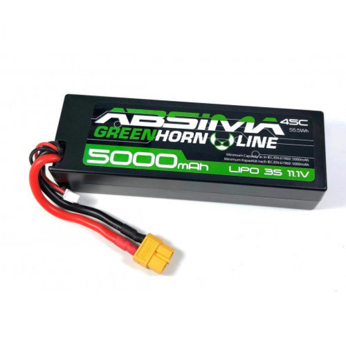 Batteries et chargeurs Absima Accu LiPo 3S 11,1V 5000mAh 45C Hard case XT60 - 4140014 (137x46x30mm)
