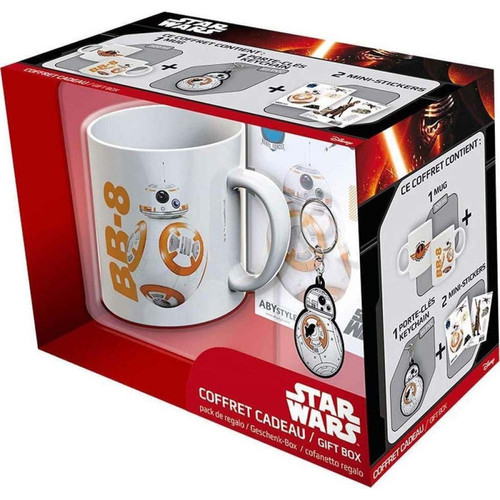 Films et séries Abystyle Coffret cadeau Star Wars : Mug, porte-clés et stickers : BB-8