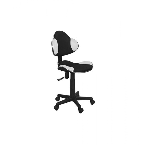 Ac-Deco - Chaise de bureau à roulettes - QG2 - 48 x 41 x 84 cm - Noir et blanc - Chaise de bureau Chaises