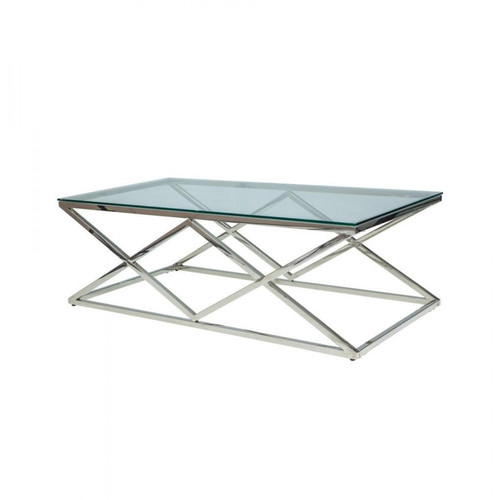 Tables basses Ac-Deco Table basse en verre - L 120 cm x l 60 cm x H 40 cm - Zegna