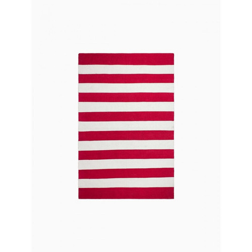 Tapis Ac-Deco Tapis à rayures Nantucket - L 240 x l 300 cm - Rouge et blanc