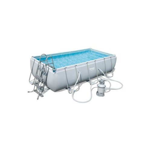 Ac-Deco - Kit piscine rectangulaire power steel frame - 404 x 201 x 100 cm - Gris Ac-Deco  - Piscine rectangulaire Piscines