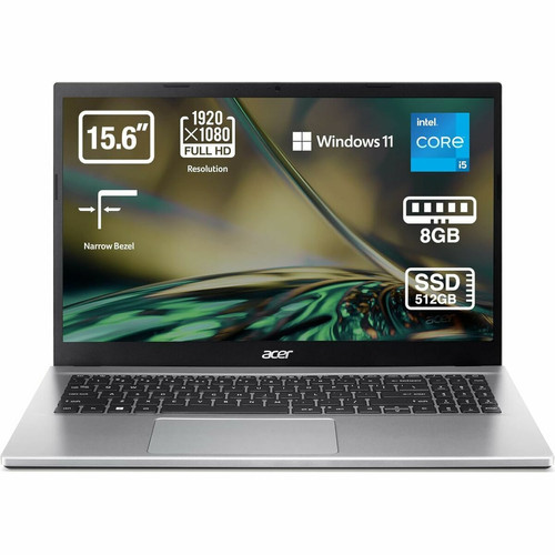 Acer - Ordinateur Portable Acer ASPIRE A315-59 15,6" Intel Core i5-1235U 8 GB RAM 512 GB SSD Acer  - Acer aspire i5