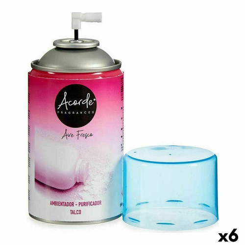 Parfums d'intérieur Acorde Recharges Pour Diffuseur Talc en poudre 250 ml (6 Unités)