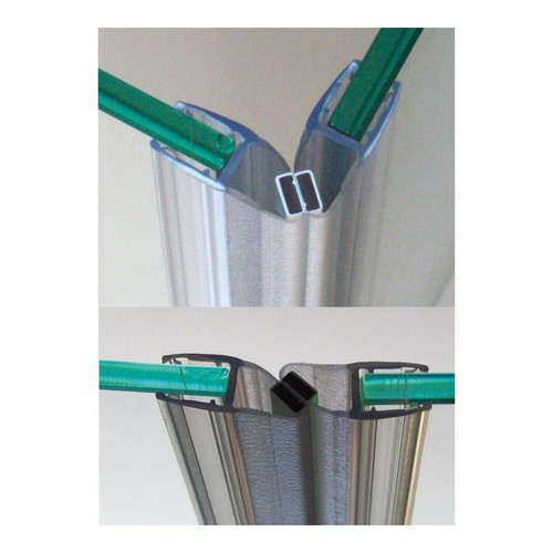 Adler - Joint d'étanchéité magnétique - lot de 2 - Décor : Translucide - Largeur : 26 mm - Longueur : 2000 mm - Matériau : PVC - Pour verre d'épaisseur : 6 à 8 mm - ADLER Adler  - Mastic, silicone, joint