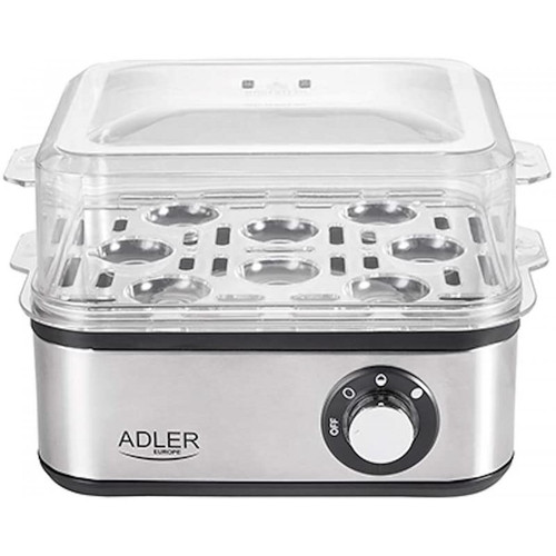 Adler - cuiseur à œufs pour 8 œufs 800W gris noir - Robot cuiseur