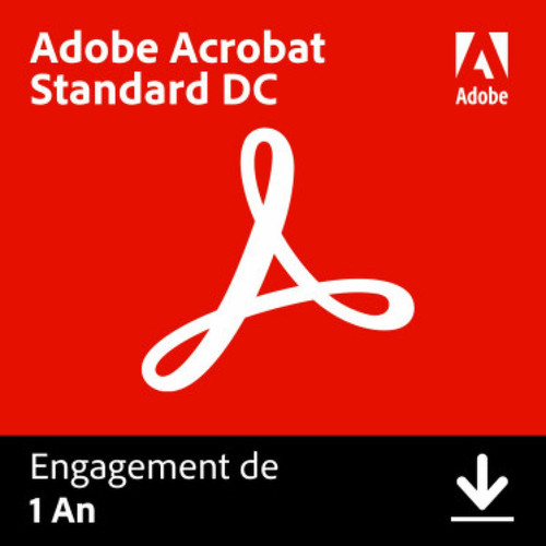 Adobe - Acrobat Standard DC - Licence 1 an - 1 utilisateur - A télécharger Adobe  - Logiciels
