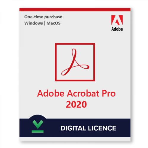 Adobe - Adobe Acrobat Pro 2020 - Licence numérique perpetuelle - Logiciel en téléchargement - Bureautique / Productivité