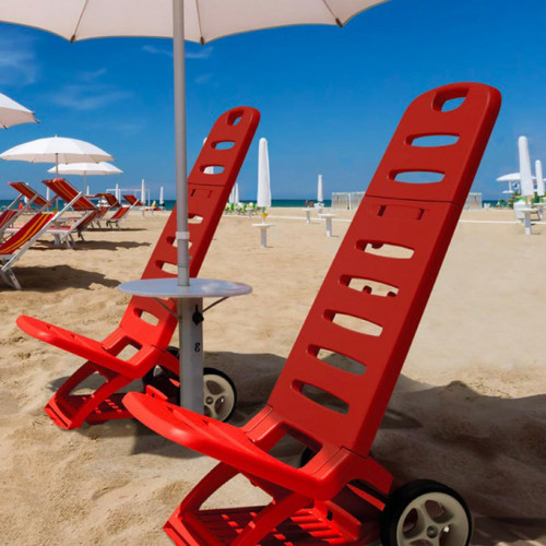 Adriatic Chaise et chariot de plage pratique Sea Carry-All 2en1 Adriatic Comfort, Couleur: Turchese
