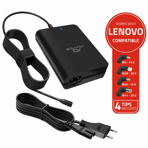 Advance - Chargeur universel POWERUP 90W compatible LENOVO, 3 embouts, compact Advance  - Chargeur ordinateur portable universel