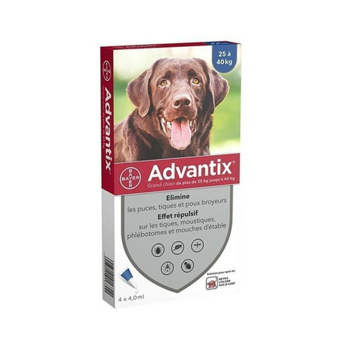 Advantix - ADVANTIX 4 pipettes antiparasitaires - Pour grand chien de plus de 25kg Advantix  - Pipettes advantix