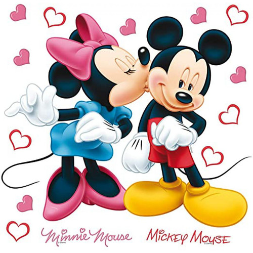 Décoration chambre enfant Ag Art Minis Stickers Disney - Mickey et Minnie Mouse - 30 CM x 30 CM