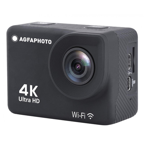 Agfa Photo - AGFA PHOTO Realimove AC9000 – Caméra d'Action Numérique étanche 30m (True 4K, EIS Anti-Shake, Angle 170°, Ecran LCD 2.0'', 18 Accessoires inclus, Wifi) Noir-Noir- - Caméras