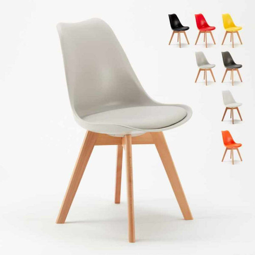 Ahd Amazing Home Design - Chaise avec Coussin Scandinave NordicaTulip Bar et Salle à Manger, Couleur: Gris clair Ahd Amazing Home Design - Chaises