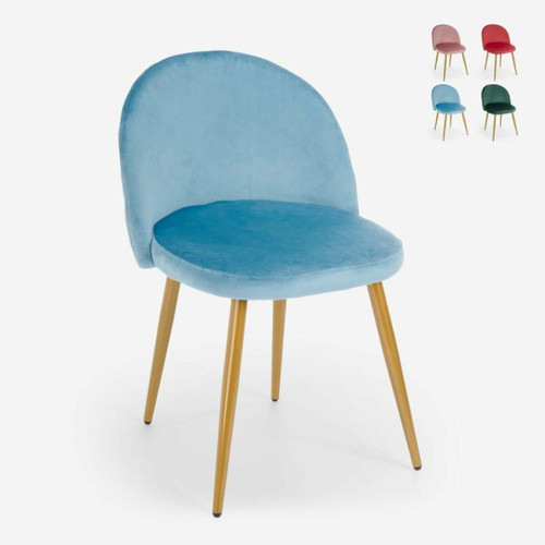 Chaises Ahd Amazing Home Design Chaise moderne velours cuisine salle à manger salon pieds dorés Bert | Turquoise