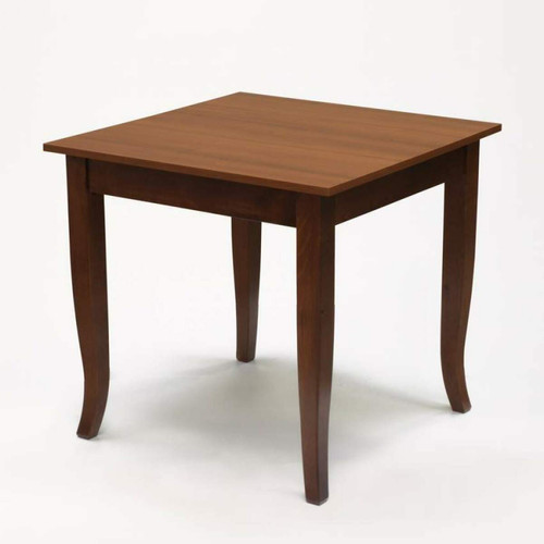 Tables à manger Set 4 chaises et table carrée intérieur cuisine bar bois Rusty, Couleur: bois neutre