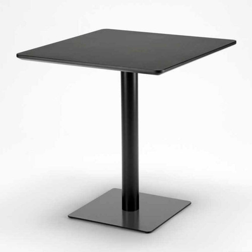 Ahd Amazing Home Design Table carrée 70x70 pour bars restaurants hôtels base centrale Horeca, Couleur: Noir - Noir