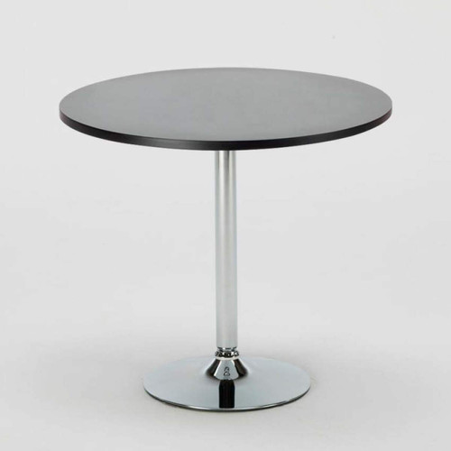 Ahd Amazing Home Design Bar Table ronde blanc carré noir 70x70 B
