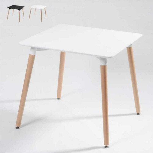 Ahd Amazing Home Design - Table carré DSW Eamess DAW en bois et po Ahd Amazing Home Design  - Chaises