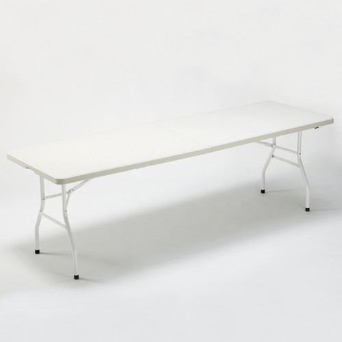 Ahd Amazing Home Design Ensemble table rectangulaire 240x76 et 10 chaises pliantes camping jardin Rushmore