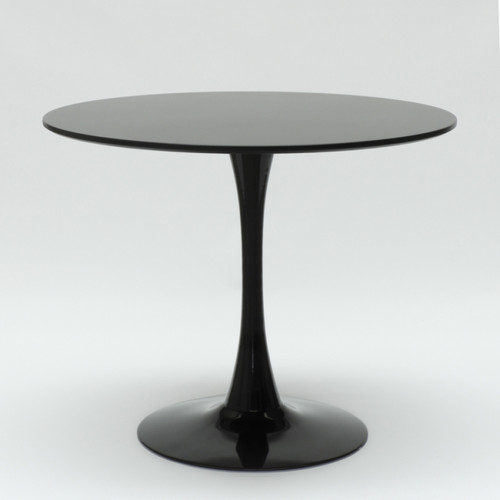 Ahd Amazing Home Design Table ronde 60cm cuisine salle à manger design scandinave moderne Tulip | Couleur: Noir