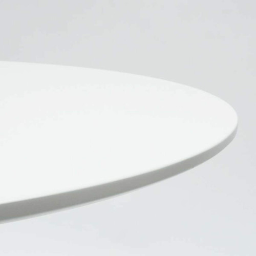 Tables d'appoint Table ronde tulipe noire et blanche pour tabourets de bar et salon 80cm Tulipan, Couleur: Blanc