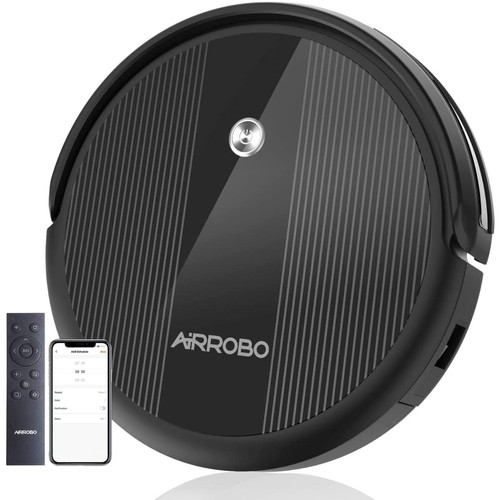 AIRROBO - Aspirateur Robot AIRROBO P10 Connecté Noir - 2600Pa - 2600mAh - Silencieux - Ventes Flash