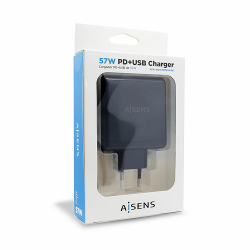 Aisens Chargeur Voiture Mur Aisens PD 3.0 USB-C 57 W Noir