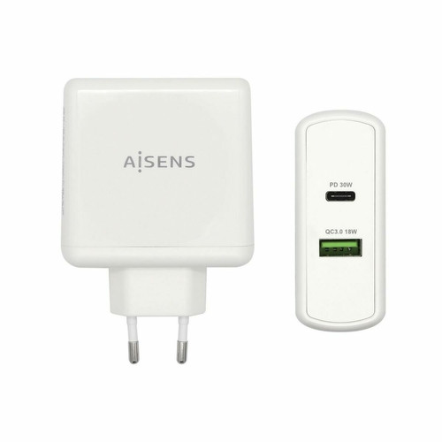 Aisens - Chargeur Voiture Mur Aisens PD 3.0 USB-C 57 W Blanc Aisens  - Accessoire Smartphone