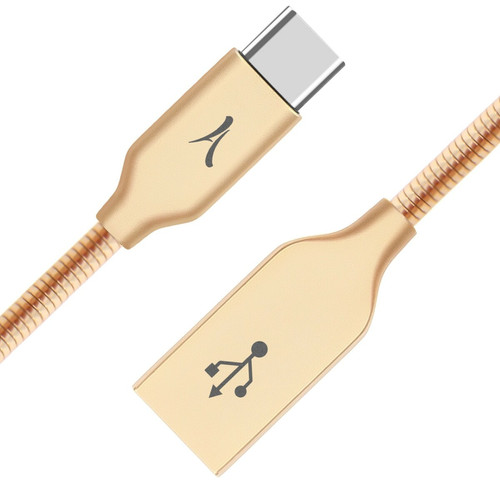 Akashi - Akashi Câble USB / USB Type C Inox Chromé Or - Charge et Synchronisation Akashi - Marchand Destock access