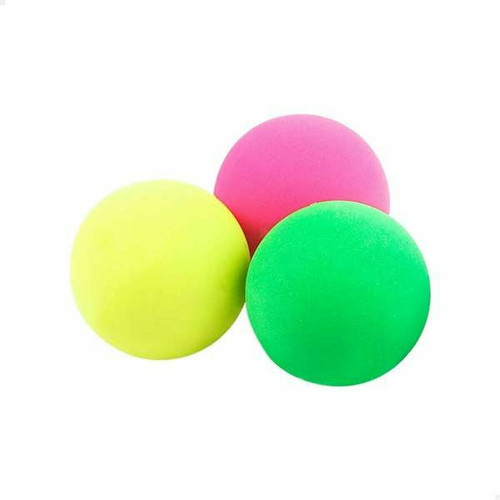 Aktive - Balles pour Raquettes de plage Aktive 3 Unités Jaune Vert Rose Aktive  - Jeu raquettes