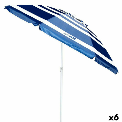 Aktive - Parasol Aktive UV50 Ø 220 cm Polyester Aluminium 220 x 214,5 x 220 cm (6 Unités) Aktive  - Mobilier de jardin