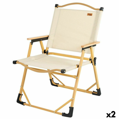 Aktive - Chaise de camping pliante Aktive Sabana Terre 47 x 77 x 51 cm (2 Unités) Aktive  - Chaises de jardin