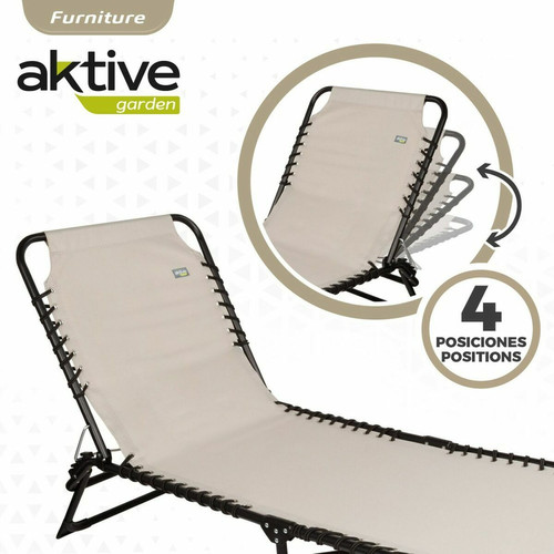 Aktive Chaise longue Aktive Crème 190 x 32 x 58 cm