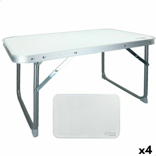 Aktive - Table Piable Aktive Blanc 60 x 40 x 40 cm (4 Unités) Aktive  - Bonnes affaires Tables de jardin