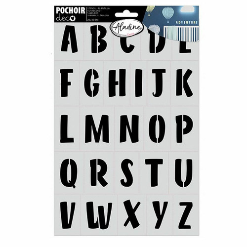 Aladine - Pochoir de décoration - Alphabet gras - 20 x 30 cm Aladine - Mobilier de bureau