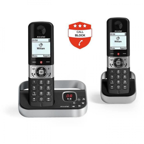 Alcatel - ALCATEL - F890 voice duo noir Alcatel  - Téléphone fixe-répondeur
