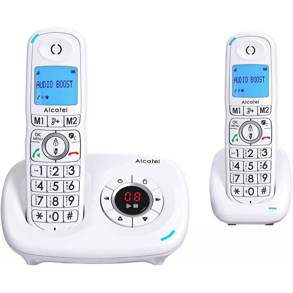 Alcatel telephone DUO sans fil avec répondeur blanc