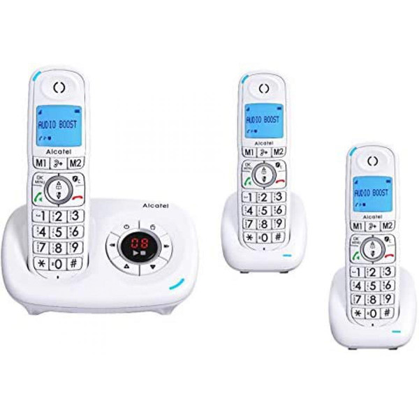 Téléphone fixe-répondeur Alcatel telephone TRIO sans fil avec répondeur blanc