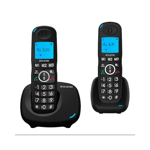 Alcatel - Téléphone sans fil DECT Alcatel XL535 Duo Noir Alcatel  - Téléphone fixe