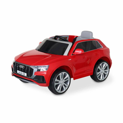 sweeek - AUDI Q8 Rouge, voiture électrique 12V, 1 place, 4x4 pour enfants avec autoradio et télécommande | sweeek sweeek  - Voiture electrique enfant 2 place