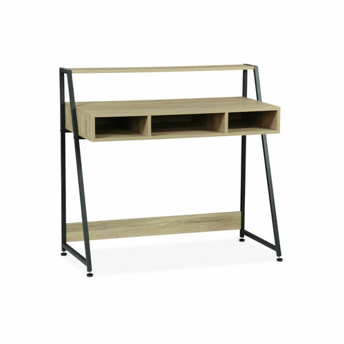sweeek - Bureau décor bois & métal  | sweeek sweeek  - Casier bois rangement