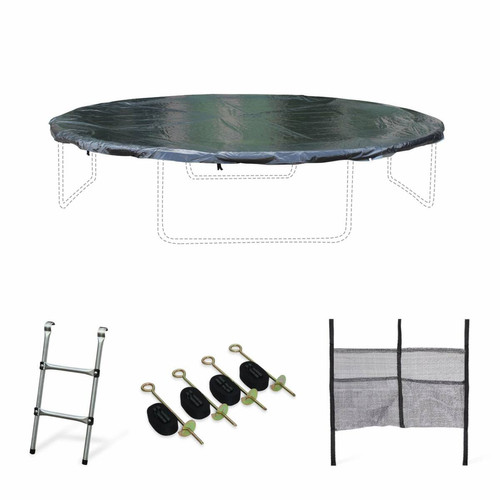 Alice'S Garden - Kit accessoires pour trampoline ⌀400cm Mercure - Échelle, bâche, filet chaussures, kit d'ancrage - Votre Jardin, un vrai terrain de jeux ! Jeux d'enfants