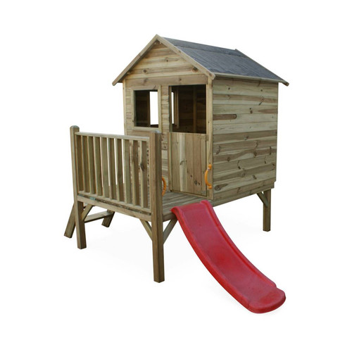 Maisonnettes, tentes sweeek Maisonnette en bois  Magnolia de 2m², cabane pour enfant pin autoclave | sweeek