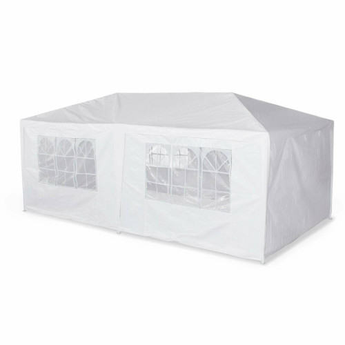 sweeek - Tente de réception 3x6m Aginum toile blanche pergola barnum tonnelle chapiteau tente de jardin | sweeek sweeek  - Tentes de réception